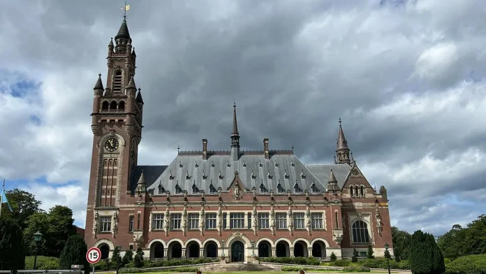 Hollanda’nın Lahey kentinde bulunan Birleşmiş Milletler’in en yüksek yargı organı Uluslararası Adalet Divanı’nın (UAD) binasının genel görünümü